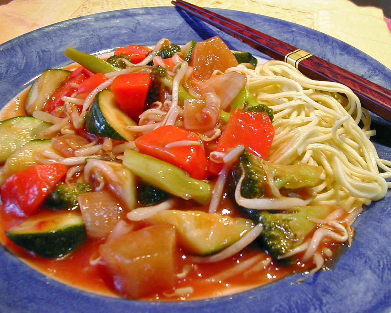 Sweet and Sour Noodle Stir-Fry